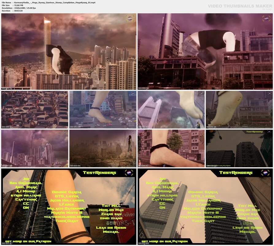 KormanyMedia - Mega Ryung Giantess Stomp Compilation MegaRyung 01