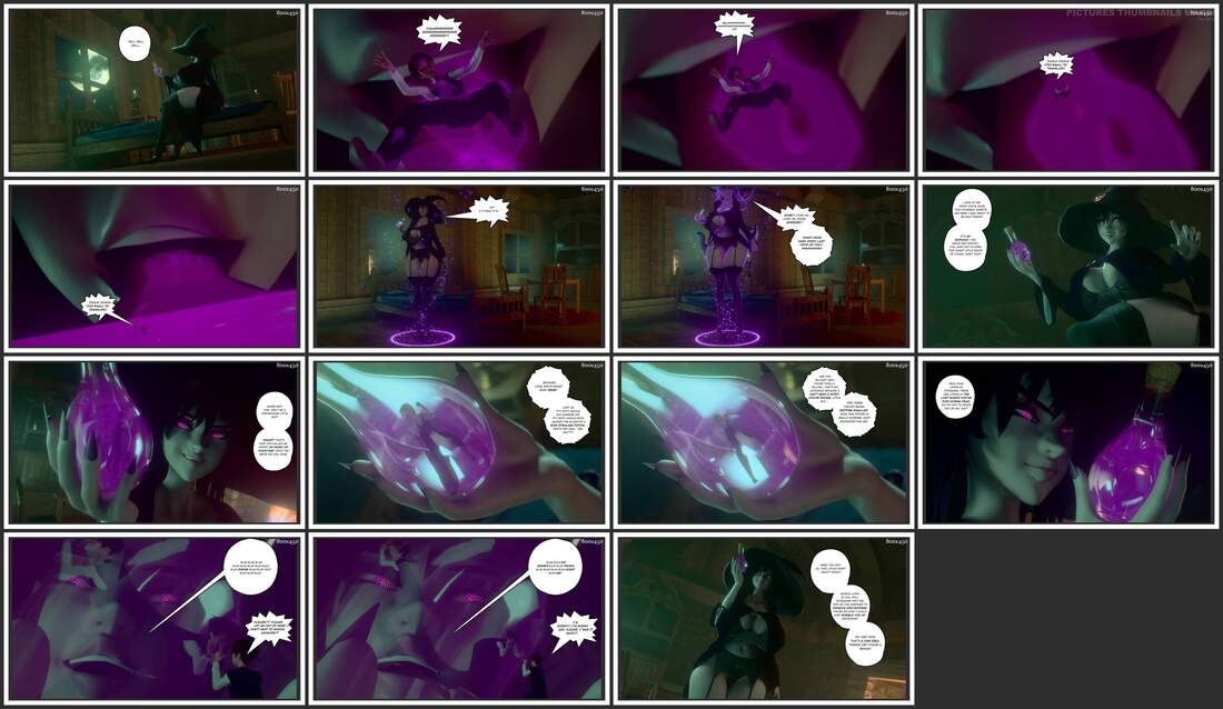SizMetric - Ari The Witch's Bday - 3D Adult Comic