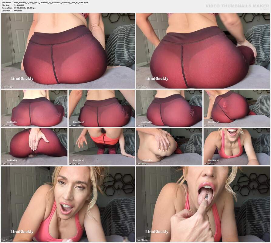 Lina Blackly - Tiny gets Crushed by Giantess Bouncing Ass Vore