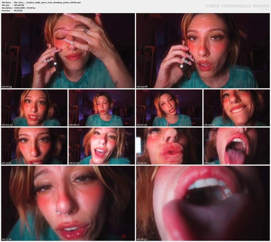 Elle Marz - Yandere bully gives nerd shrinking potion ASMR
