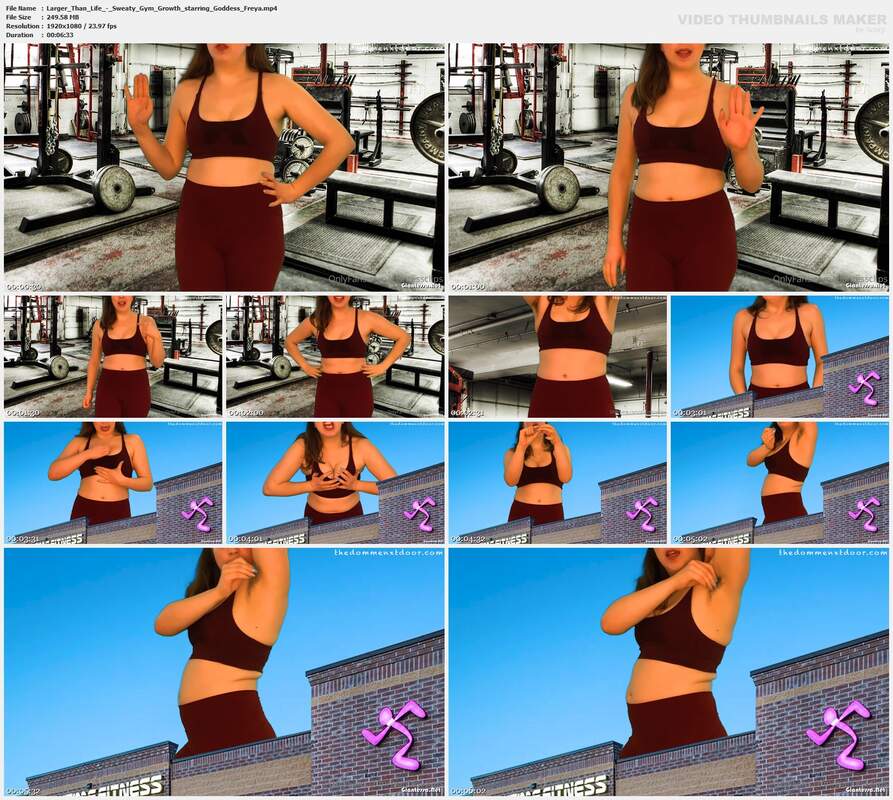 Larger Than Life - Sweaty Gym Growth starring Goddess Freya