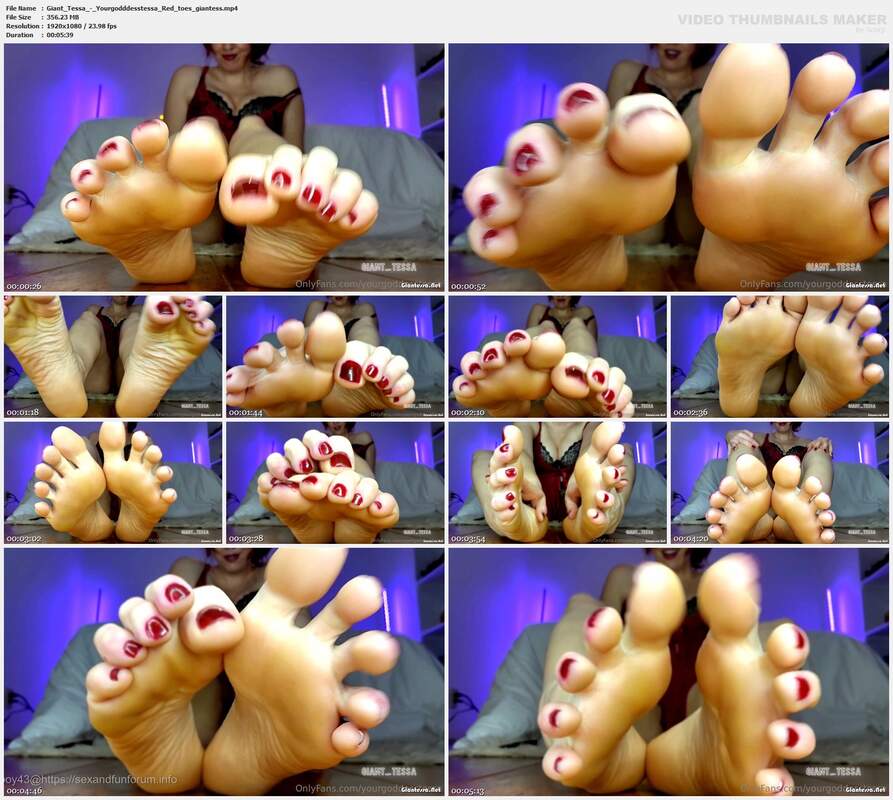 Giant Tessa - Yourgodddesstessa Red toes giantess