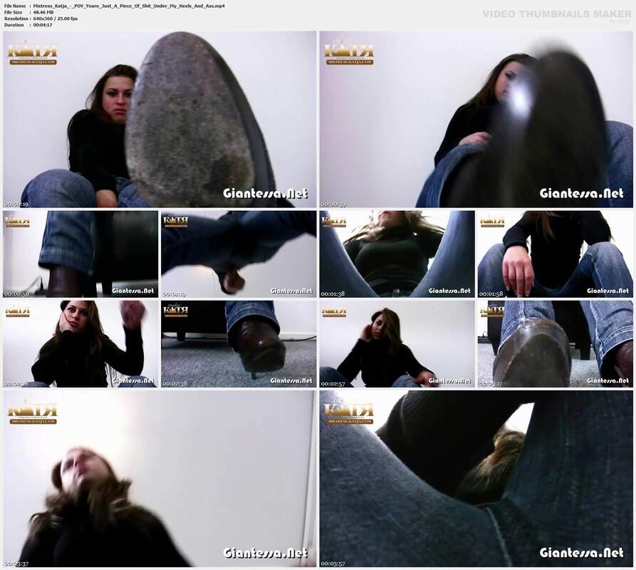 Mistress Katja - POV Youre Just A Piece Of Shit Under My Heels And Ass