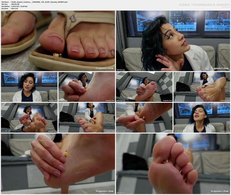 Media Impact Customs - PERSONAL TOE SLAVE Starring SAHRYE