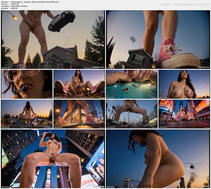 Girlsgonegiant - Giantess Alanis Insatiable Urges NSFW