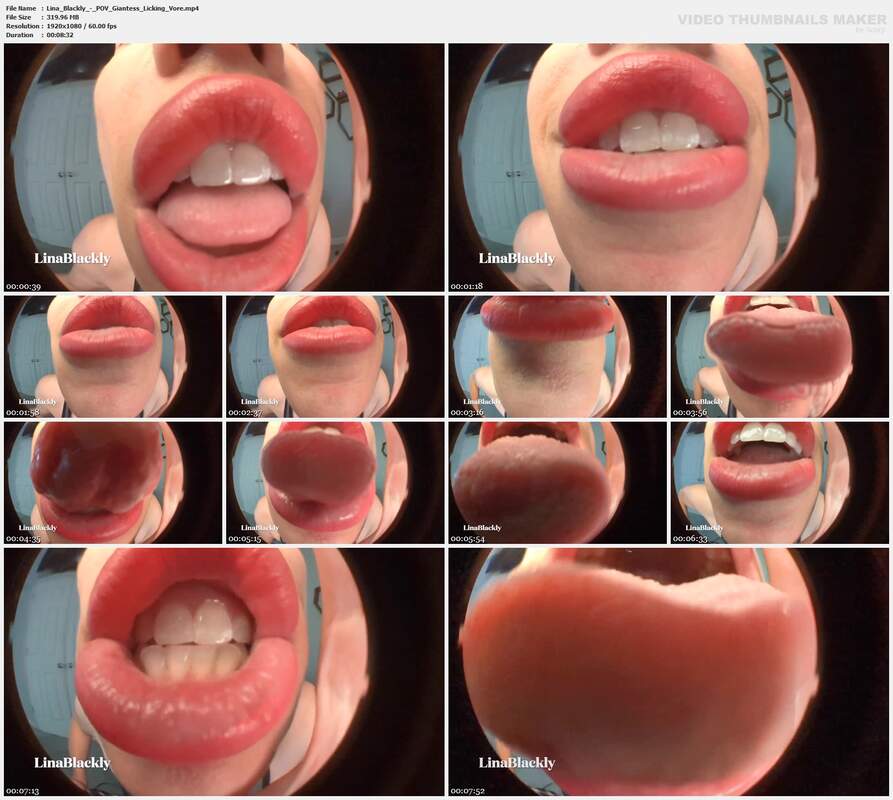 Lina Blackly - POV Giantess Licking Vore