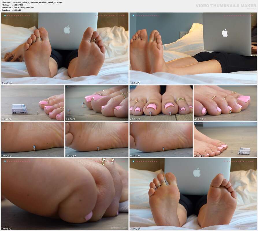 Giantess EditZ - Giantess Peaches iCrush Pt.1