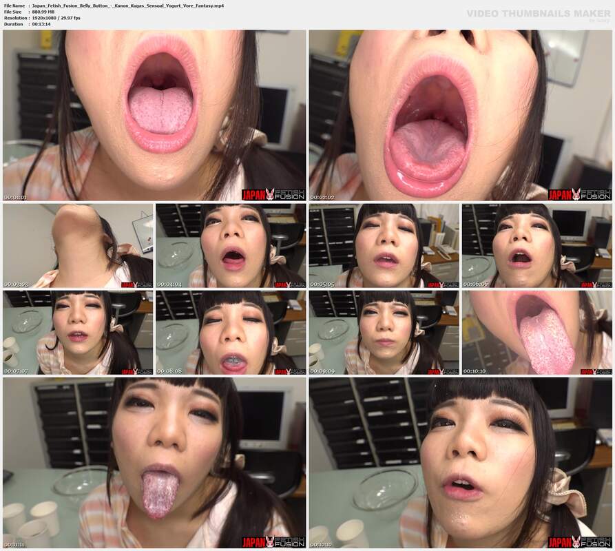 Japan Fetish Fusion Belly Button - Kanon Kugas Sensual Yogurt Vore Fantasy