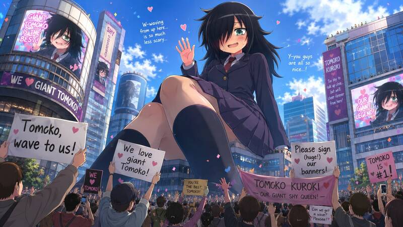 AI Generated – Giantess Tomoko Kuroki Daydream – AI-Generated Adult Art