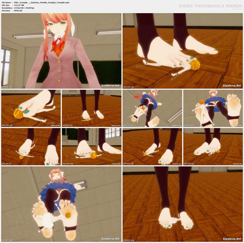 Mito Trample - Giantess Monika Footjob Trample