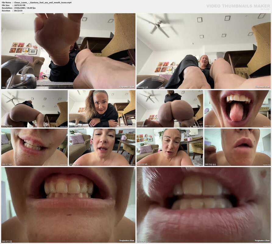 Chase Layne - Giantess foot ass and mouth tease