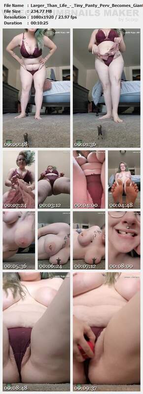 Larger Than Life - Tiny Panty Perv Becomes Giantess Fuck Toy starring Straw