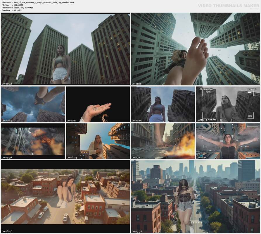 Rise Of The Giantess - Mega Giantess Gabi city crusher