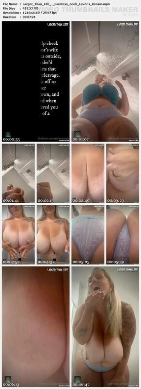 Larger Than Life - Giantess Boob Lovers Dream