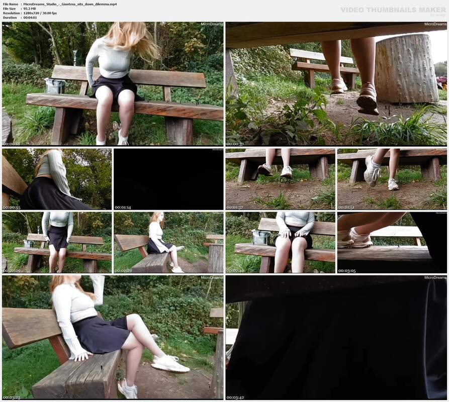 MicroDreams Studio - Giantess sits down dilemma