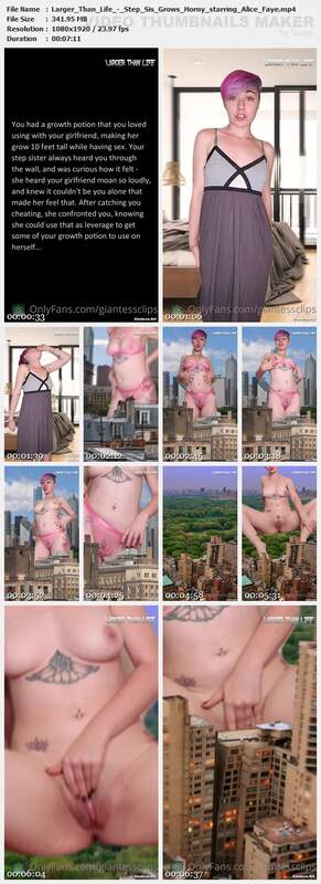 Larger Than Life - Step Sis Grows Horny starring Alice Faye