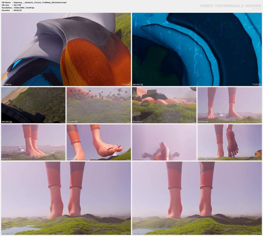 Hugeseq - Giantess Tracers Trekking Adventure!