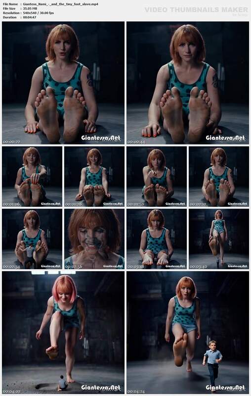 Giantess Nami - and the tiny foot slave