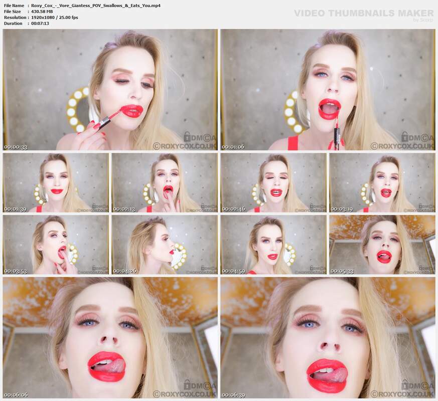 Roxy Cox - Vore Giantess POV Swallows Eats You