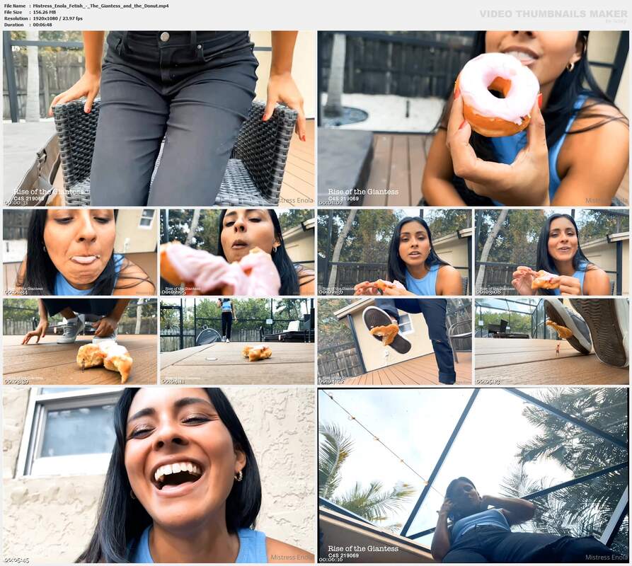 Mistress Enola Fetish - The Giantess and the Donut