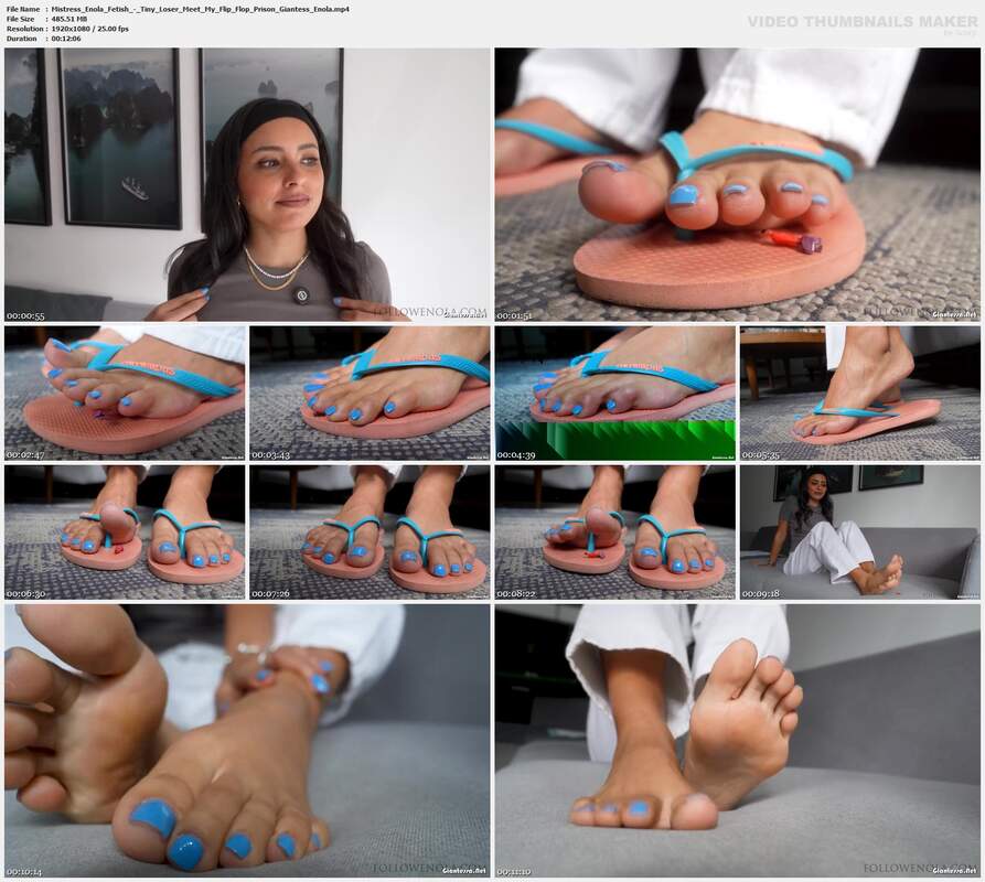 Mistress Enola Fetish - Tiny Loser Meet My Flip Flop Prison Giantess Enola