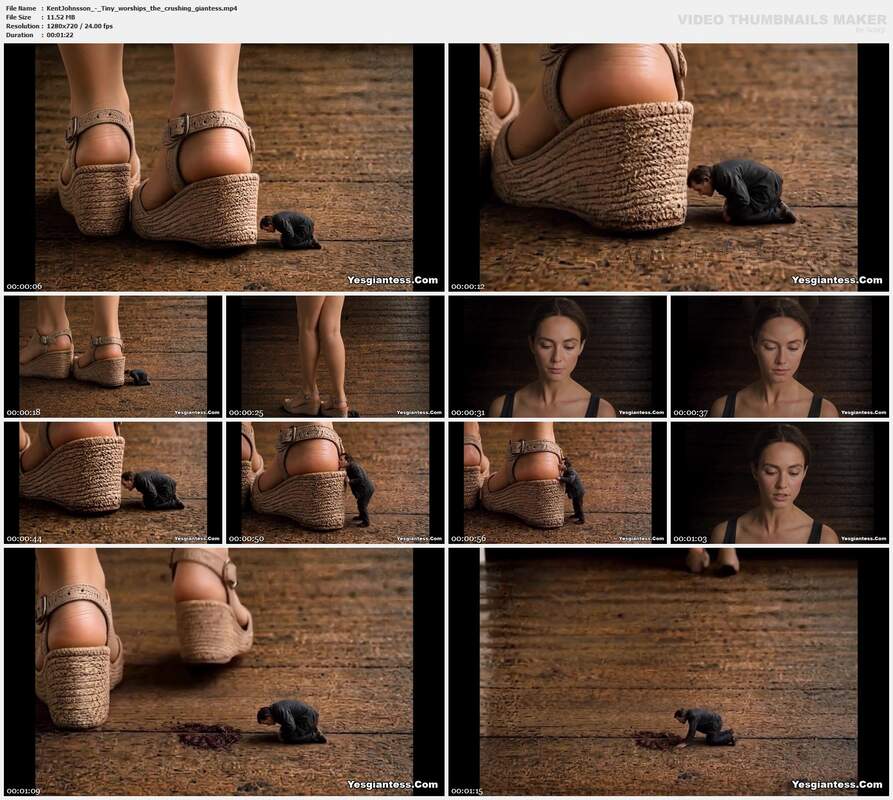 KentJohnsson - Tiny worships the crushing giantess