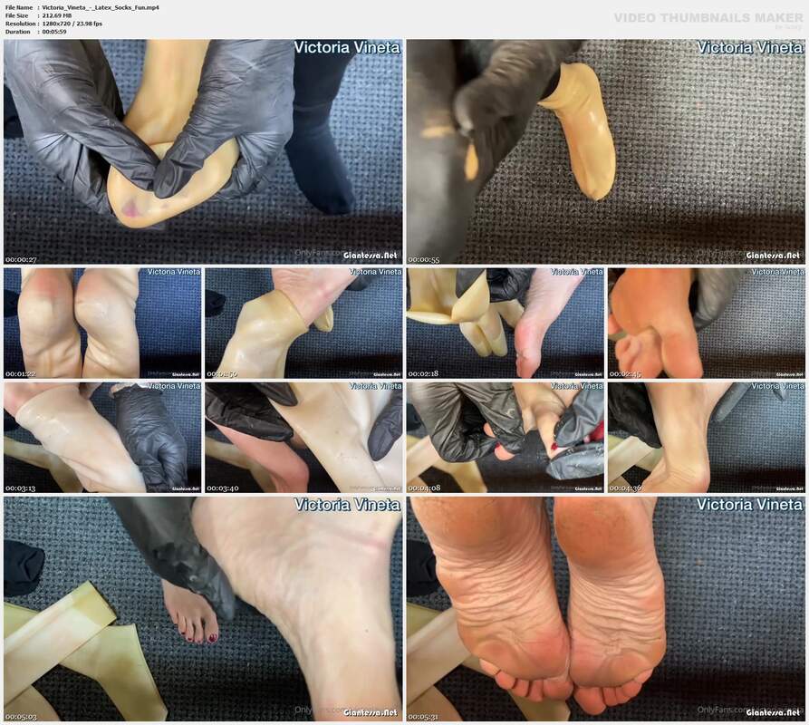 Victoria Vineta - Latex Socks Fun