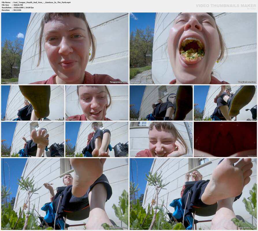 Foot Tongue Mouth And Vore - Giantess In The Park