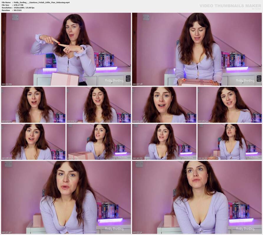 Molly Darling - Giantess Fetish Little Man Unboxing