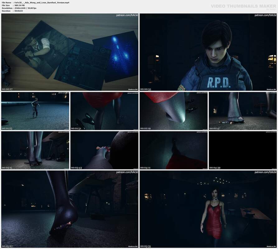 FoFe3D - Ada Wong and Leon Barefoot Version