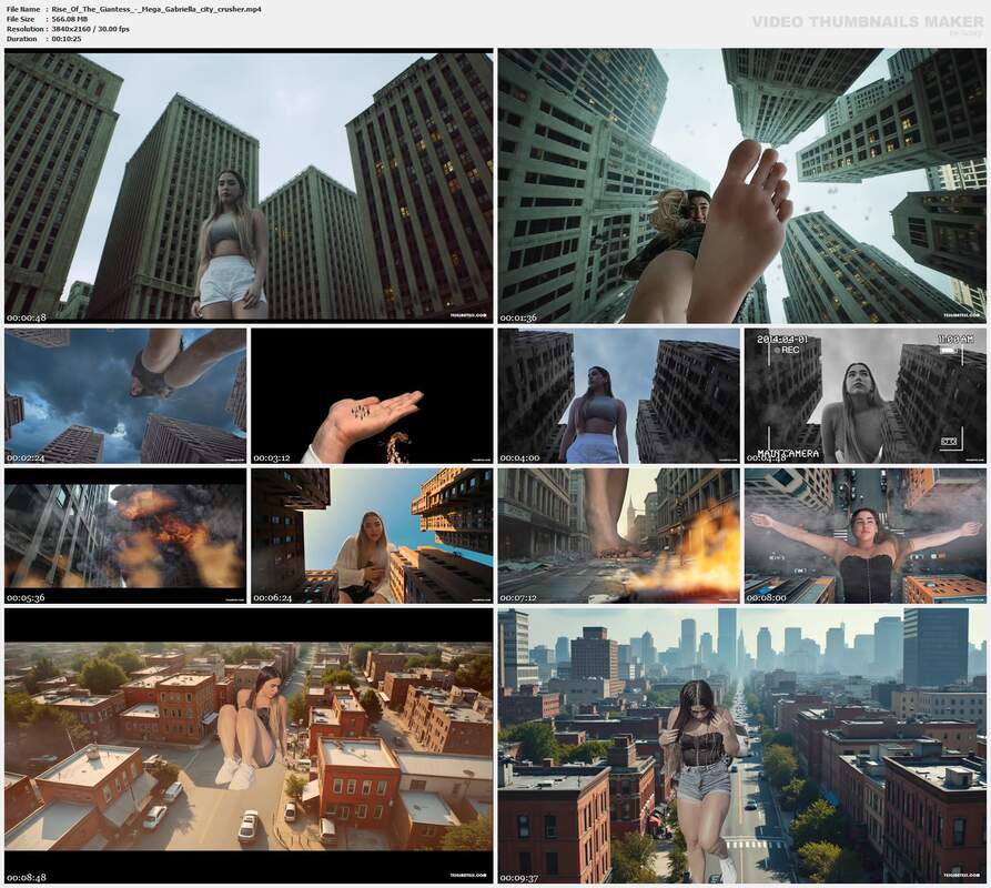 Rise Of The Giantess - Mega Gabriella city crusher