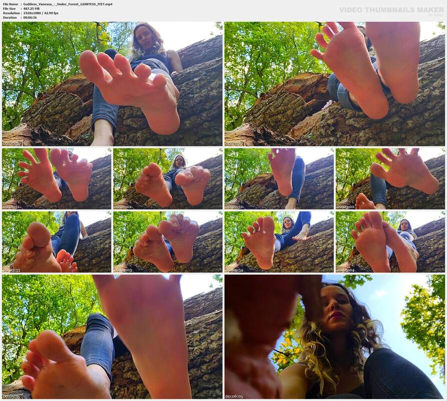 Goddess Vanessa - Under Forest GIANTESS FEET