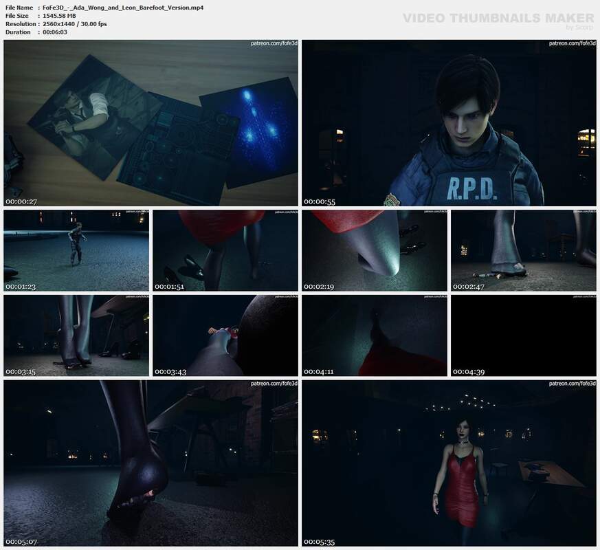 FoFe3D - Ada Wong and Leon Barefoot Version