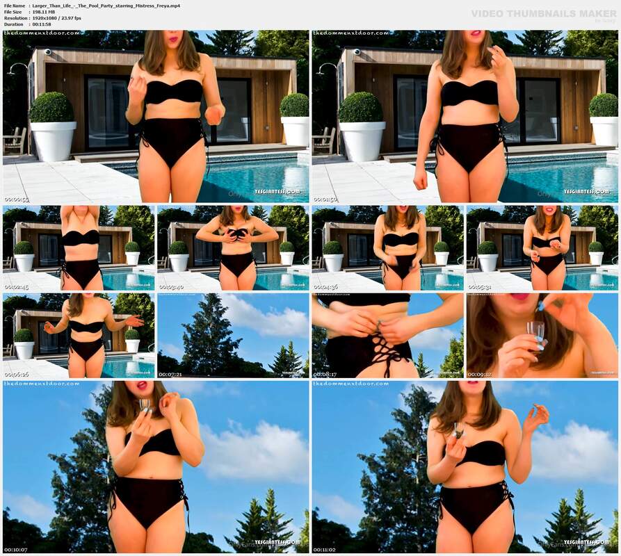 Larger Than Life - The Pool Party starring Mistress Freya