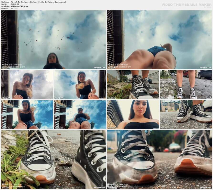 Rise of the Giantess - Giantess Gabriella In Platform Converse