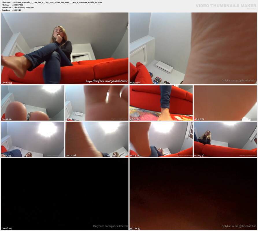 Goddess Gabriella - You Are A Tiny Man Under My Feet, I Am A Giantess Ready To