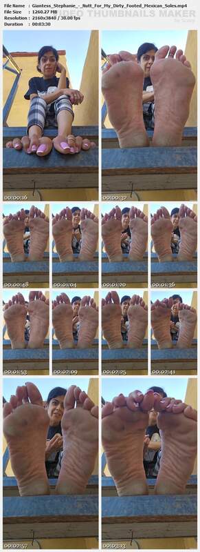 Giantess Stephanie - Nutt For My Dirty Footed Mexican Soles