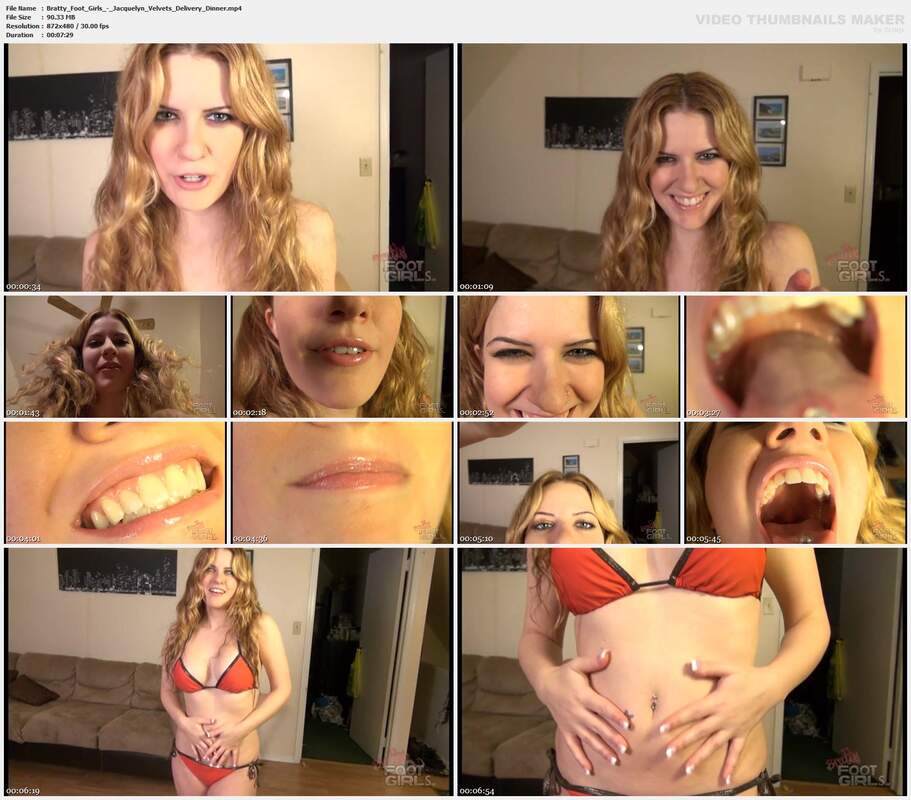 Bratty Foot Girls - Jacquelyn Velvets Delivery Dinner