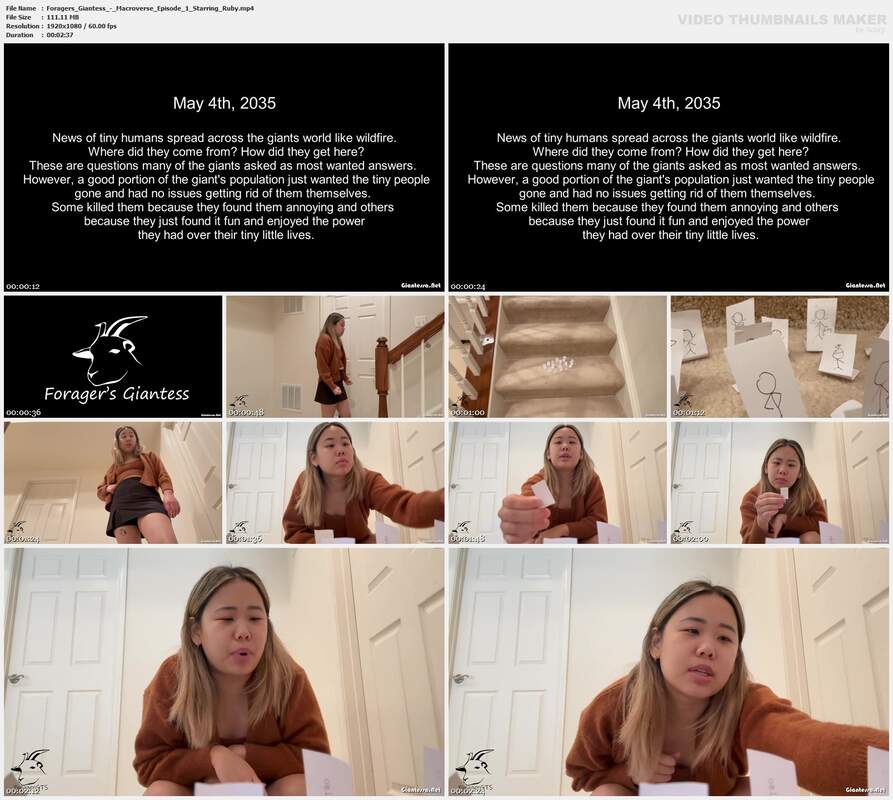 Foragers Giantess - Macroverse Episode 1 Starring Ruby