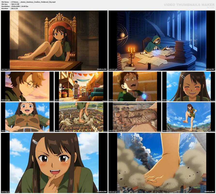 GTSAnon - Anime Giantess Crushes Medieval City