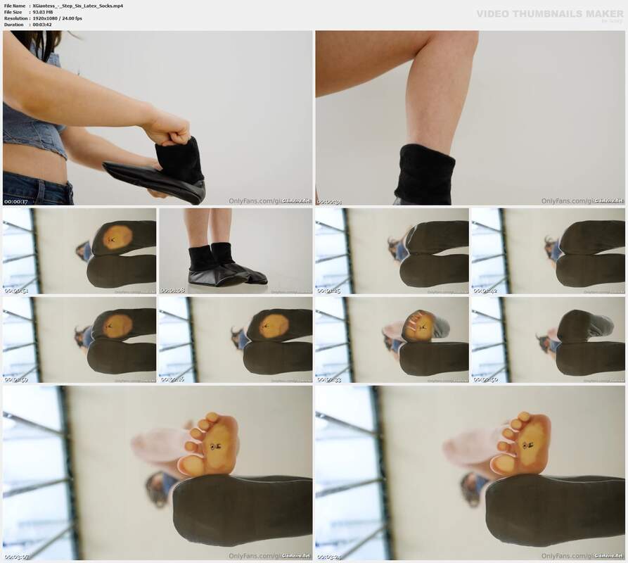 XGiantess - Step Sis Latex Socks