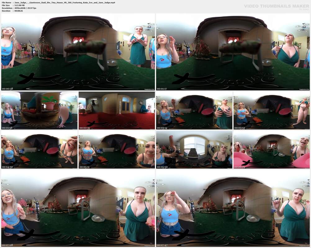 Jane Judge - Giantesses Raid the Tiny House VR 360 Featuring Kaiia Eve and Jane Judge
