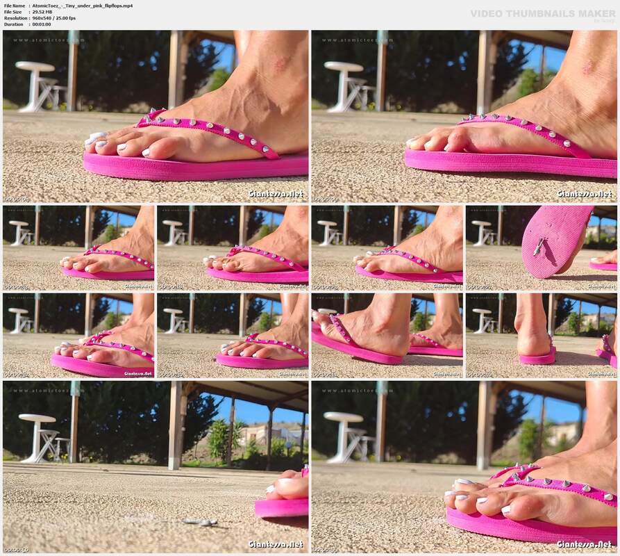 AtomicToez - Tiny under pink flipflops
