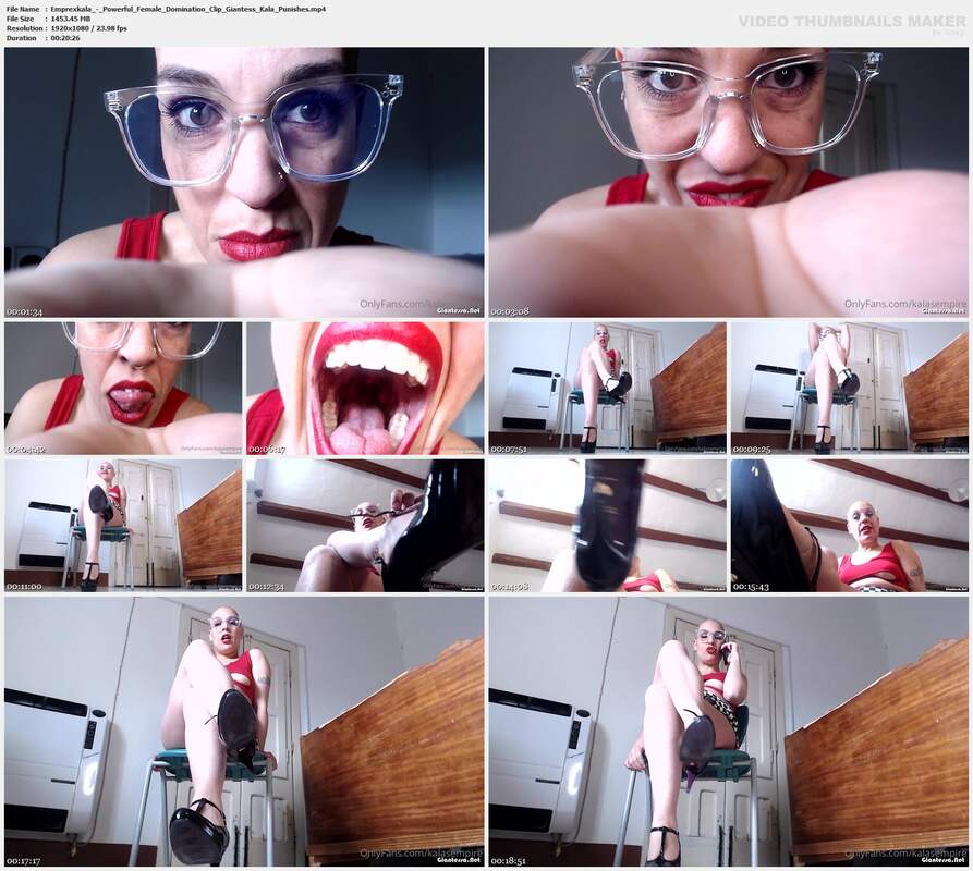 Emprexkala - Powerful Female Domination Clip Giantess Kala Punishes