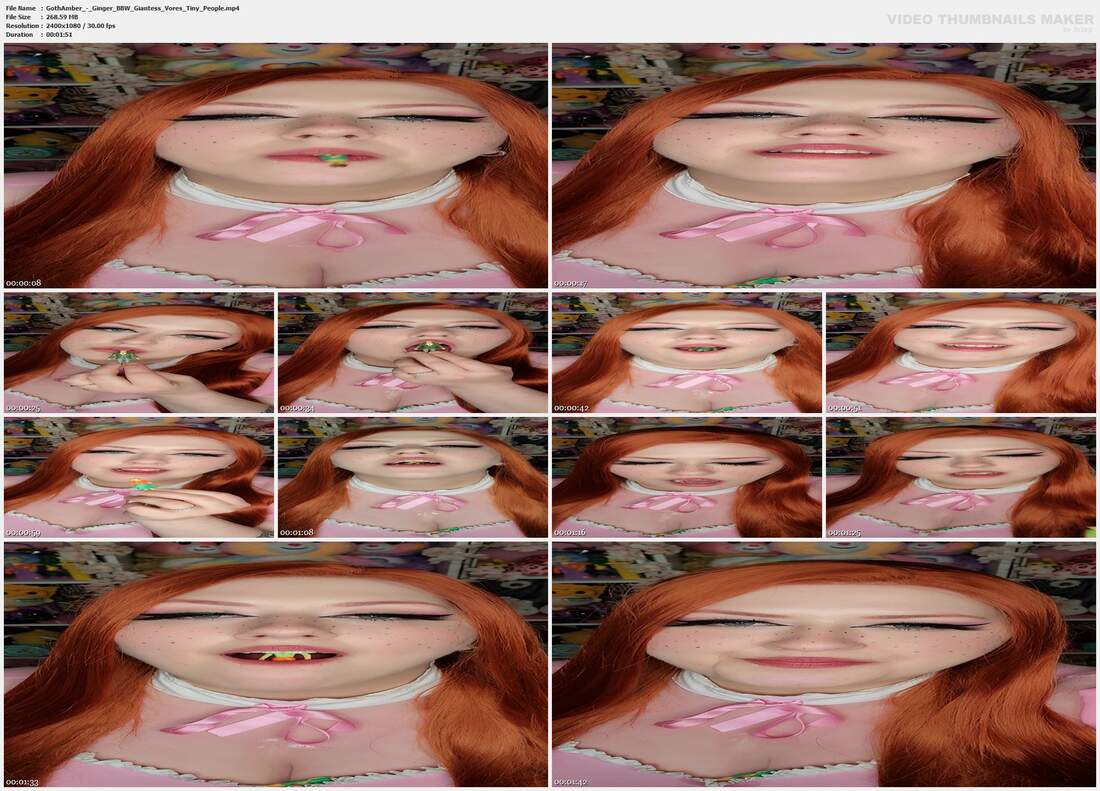 GothAmber - Ginger BBW Giantess Vores Tiny People
