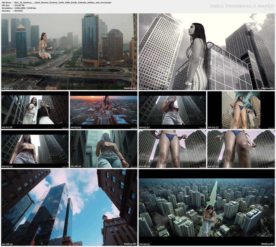 Rise Of The Giantess - Giant Women Destroy Earth 1080 Enola Gabriela Andrea and more