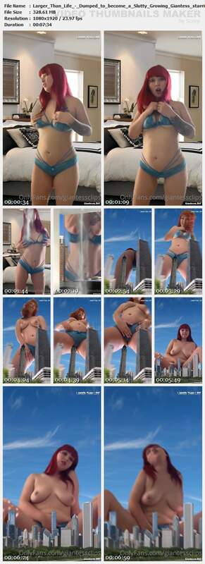 Larger Than Life - Dumped to become a Slutty Growing Giantess starring Sexxy
