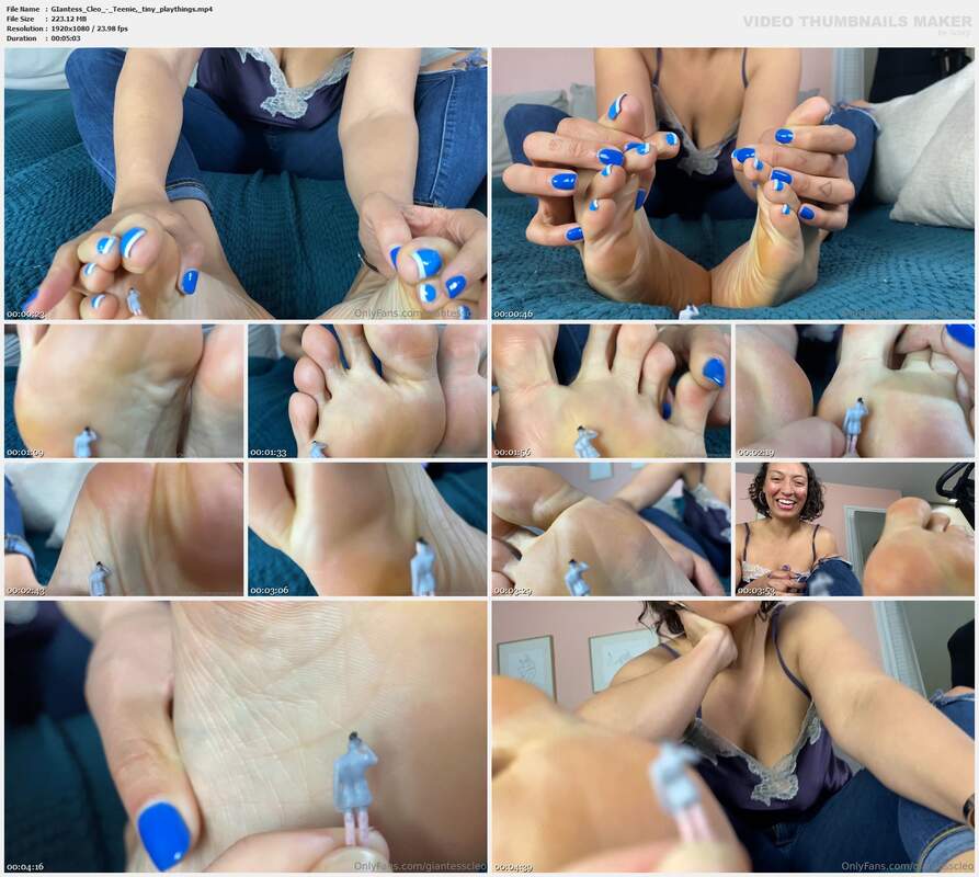 GIantess Cleo - Teenie, tiny playthings