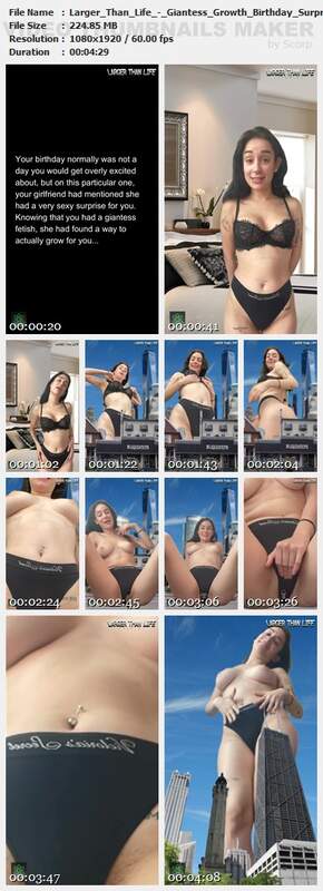 Larger Than Life - Giantess Growth Birthday Surprise SFX