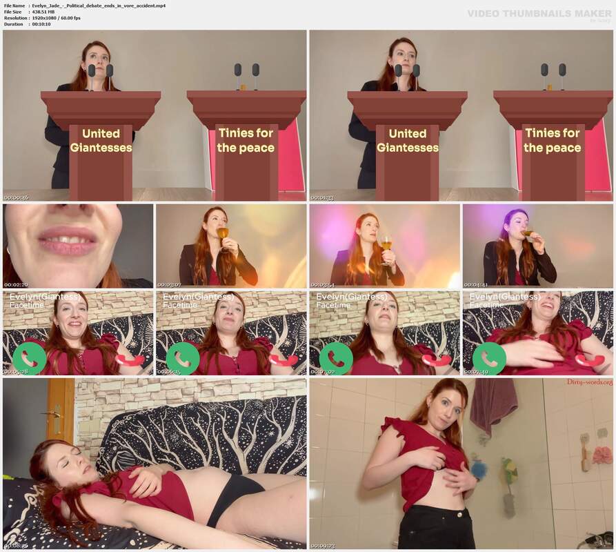 Evelyn Jade - Political debate ends in vore accident